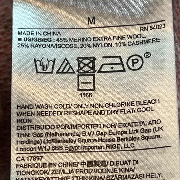 New Banana Republic Filpucci Gray & Pink Merino Wool Blend Tunic Sweater Medium - Picture 10 of 11